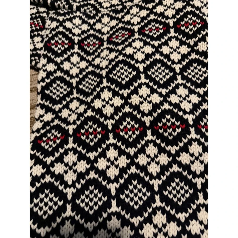 Pottery Barn Fair Isle Knit Pillow Covers 18x18 Black White Red Lot of 4 NWT
